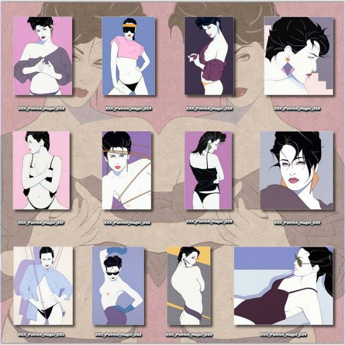 3X Patrick Nagel Index 02. , 