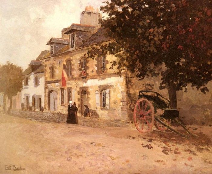 Thaulow Frits A Village Street In France. Thaulow 