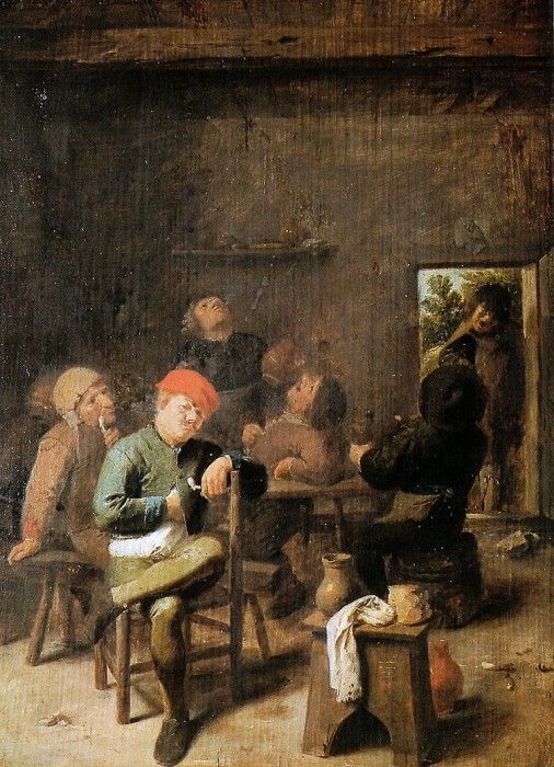 Brouwer Adriaen The village inn Sun. , 