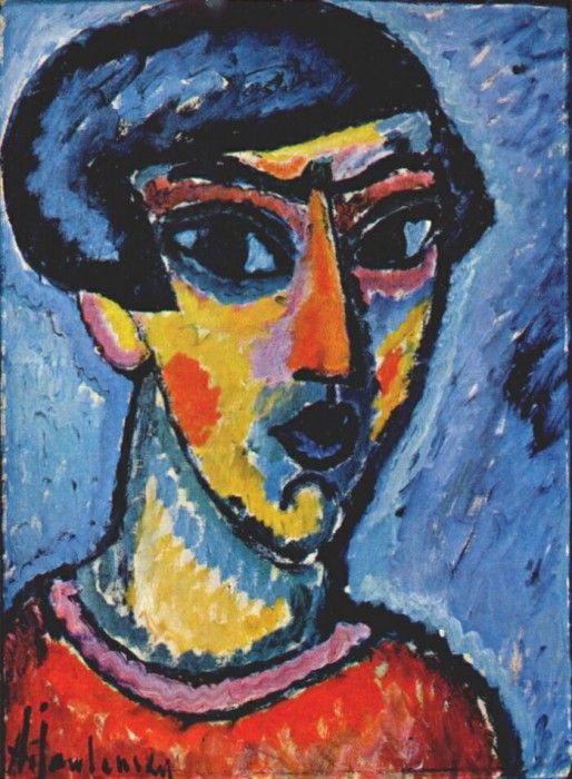 jawlensky head in blue 1912. , 