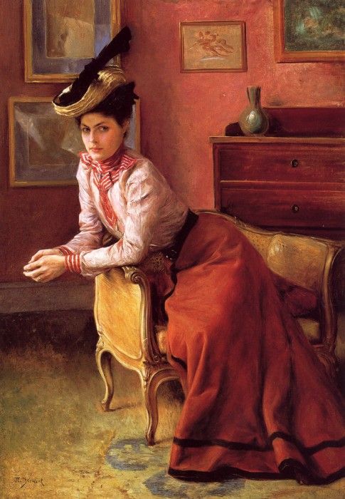 Stewart Julius LeBlanc Elegante Au Sofa. ,  