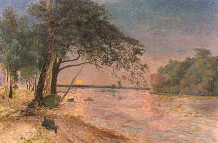 Wahlberg Alfred View Of Kronenberg Castle At Sunset. , 