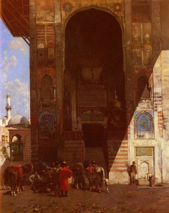 Pasini Alberto Halte A La Mosquee. , 