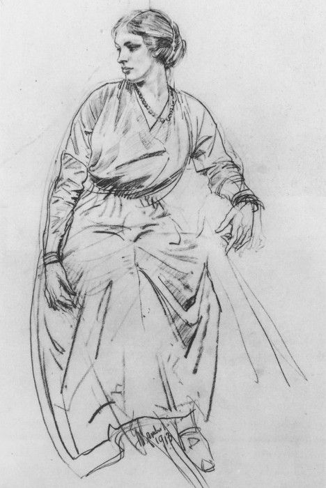 Lambert Seated Woman drawing. , 