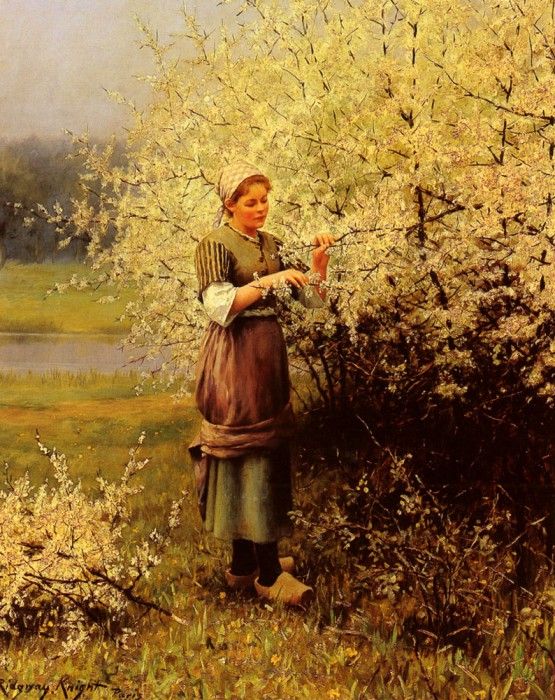 Knight Daniel Ridgeway Spring Blossoms. , Louis Aston