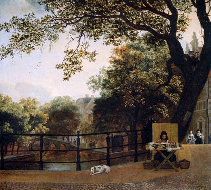 Oever ten Hendrick Sales woman at Herengracht Sun. Oever, 