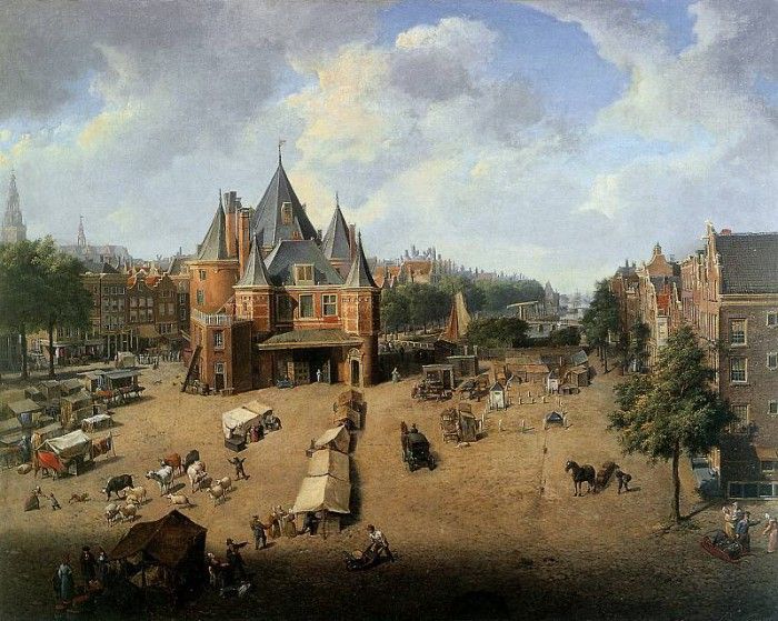 Kruyff de Cornelis The Nieuwmarkt with the St. Antonys Waag Sun. Kruyff 