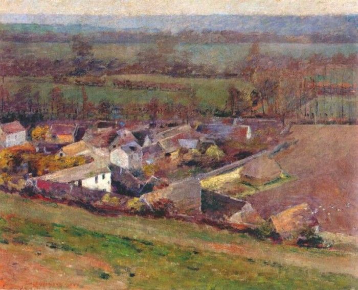 robinson birds eye view of giverny 1889. 