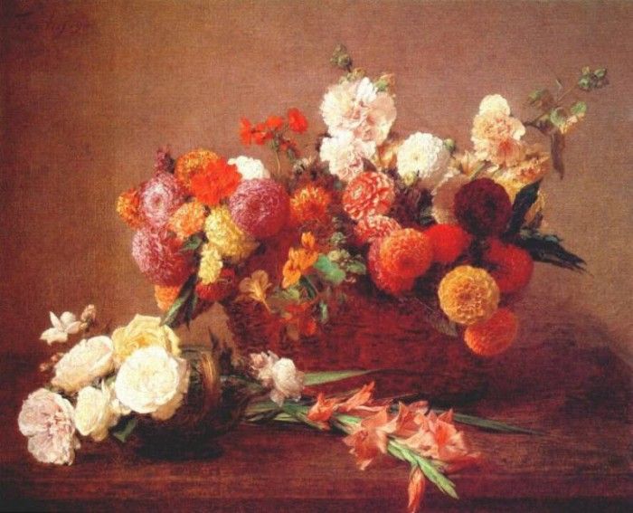 fantin-latour these are the flowers of middle summer 1890. -, ---