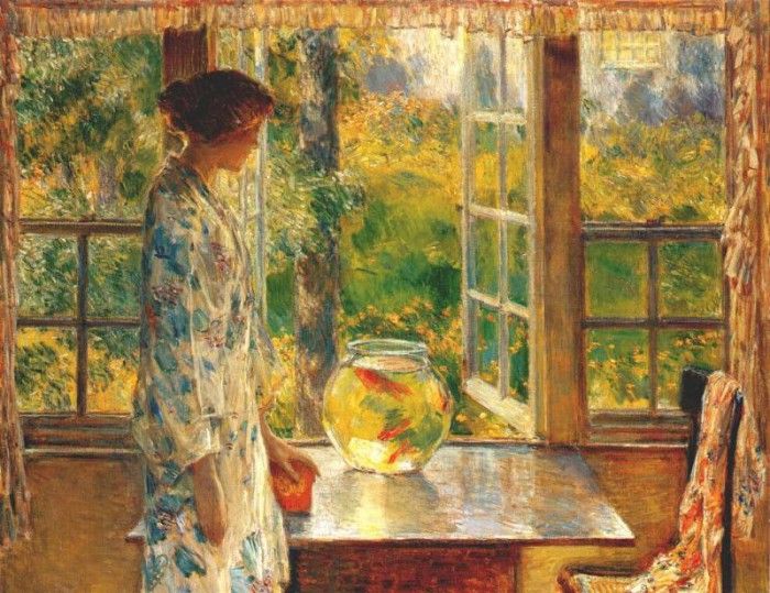 hassam bowl of goldfish 1912. , 