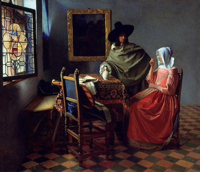    -   [The Glass Of Wine]. Vermeer, Johannes