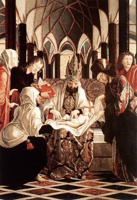 PACHER Michael St Wolfgang Altarpiece Circumcision. Pacher, 