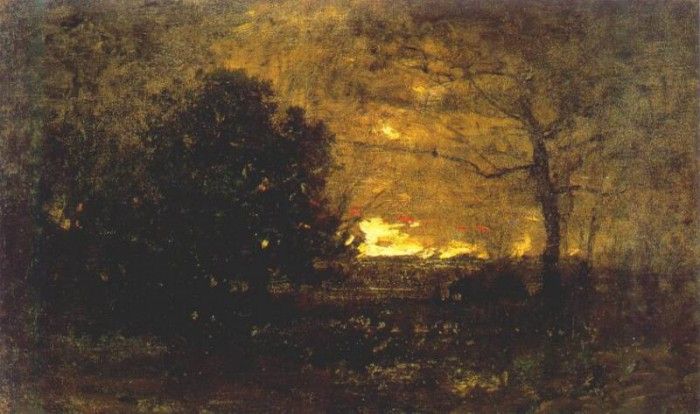 wyant evening landscape c1892. Wyant  Helwig