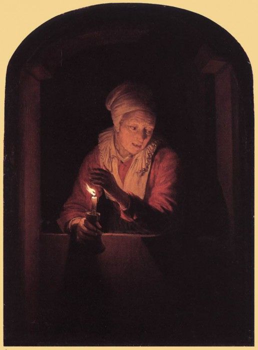 Old Woman with a Candle WGA. , 