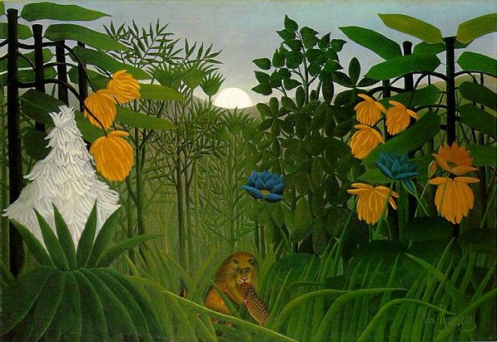 Rousseau,H. The repast of the lion, 1907, 113.7x160 cm, The . �����, ����