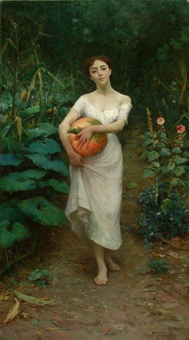 Young Girl with a Pumpkin 1889. Zonaro, ������