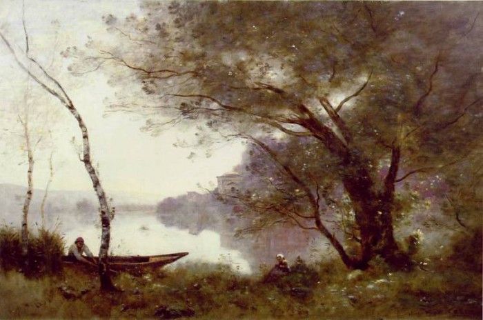 Corot The Boatman of Mortefontaine, ca 1865-1870, 60.9x89.8 . , --