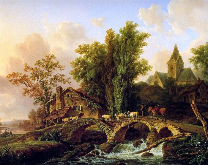 Assche van Henri The crossing of the bridge Sun .   Assche