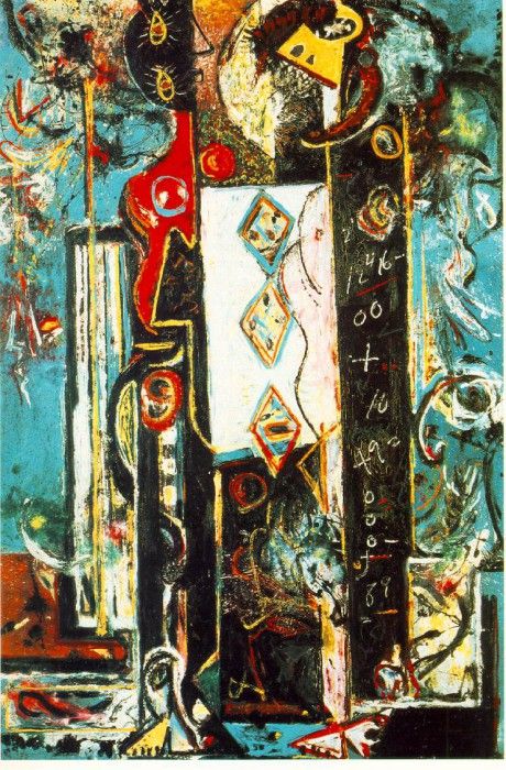 Pollock Male and female, 1942 (240 Kb)  Oil on canvas, Phila. , 