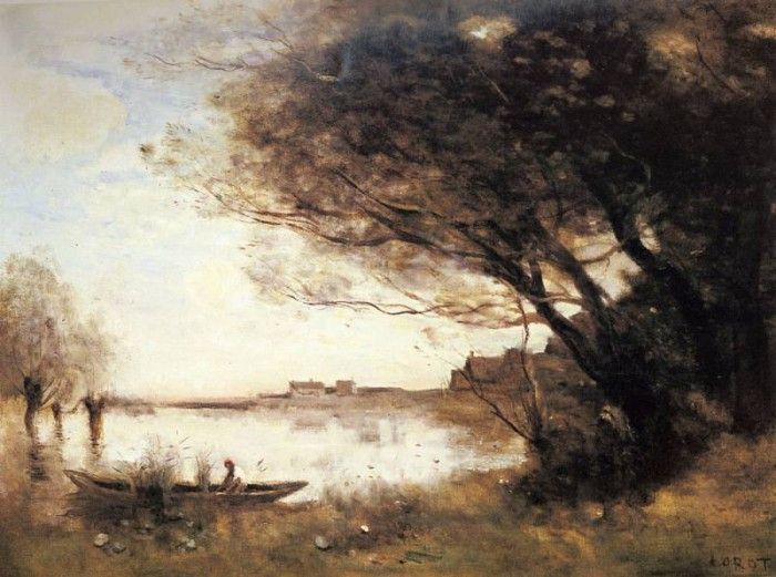 Corot Jean Baptiste Camille L Inondation. , --