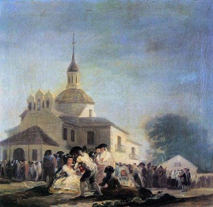 GOYA Francisco de Pilgrimage to the Church of San Isidro.   ,  