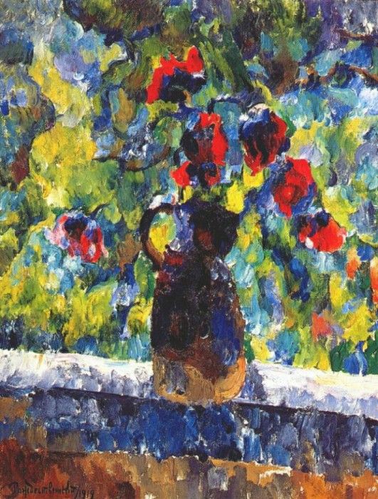 rozhdestvensky flowers on a window 1919. 