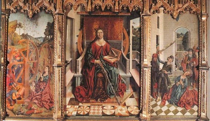 GALLEGO Fernando Triptych Of St Catherine. , 