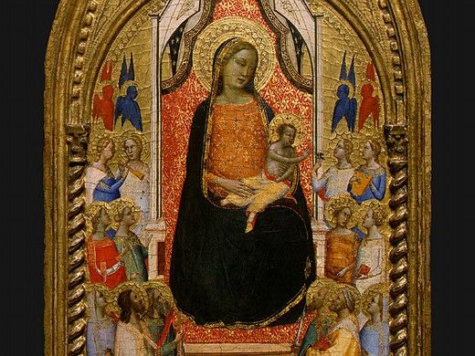 Daddi Madonna and Child with Saints and Angels, 1330s, Det(3. , 