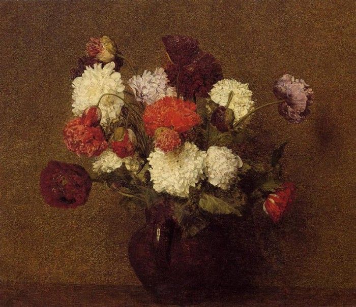 Fantin Latour Henri Flowers Poppies. -, ---