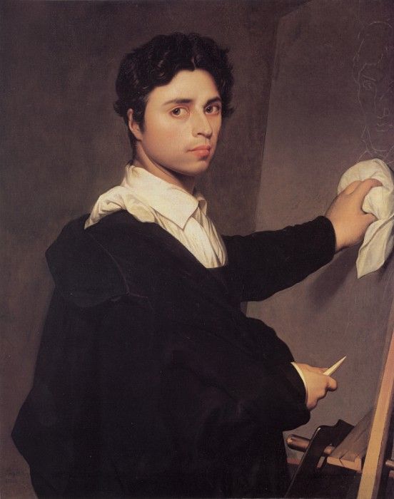 Ingres Copy after Ingres-s 1804 Self Portrait. ,   