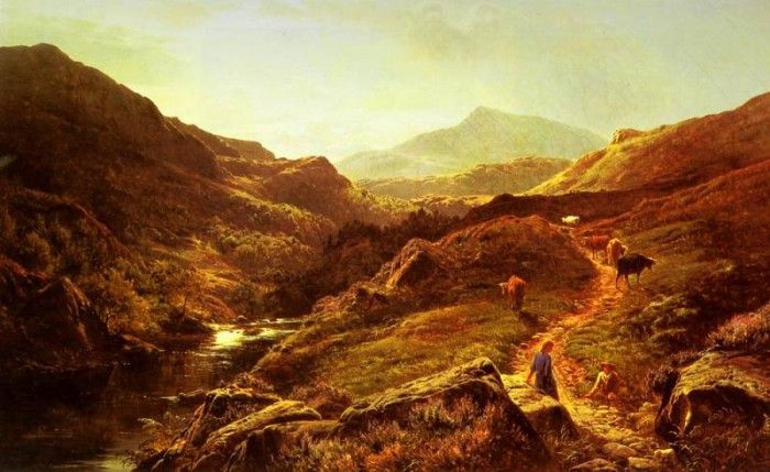 Percy Sidney Richard Moel Siabod from Glyn Lledr. ,  