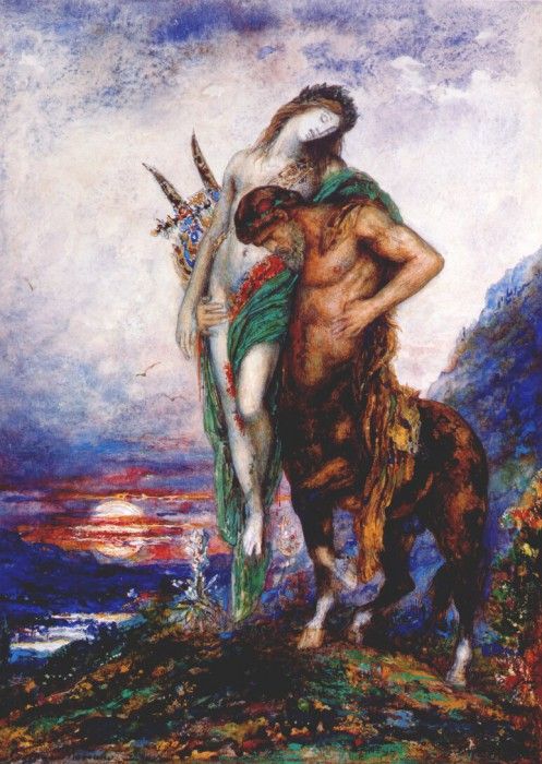 moreau dead poet borne by a centaur c1890.  