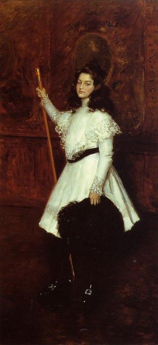 Chase William Merritt Girl in White aka Portrait of Irene Dimock. ,  
