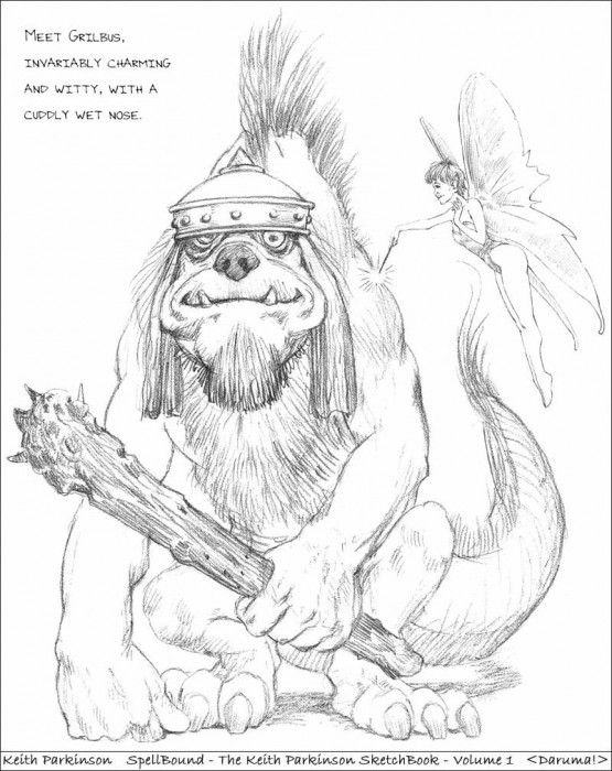 48 Daruma!  Keith Parkinson  SpellBound SketchBook Vol 1. , 