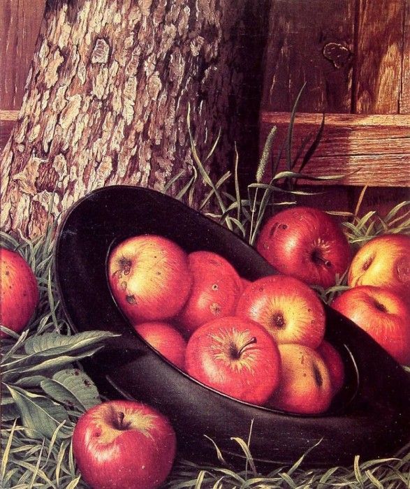 Still Life of Apples in a Hat. ,  