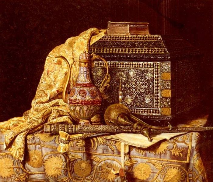 Schodl Max A Still Life With Oriental Objects. Schodl, 