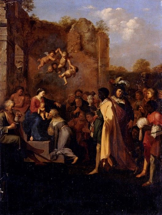 Poelenburch Cornelis Van Adoration Of The Magi. Poelenburgh,  