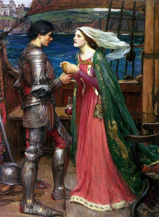 Waterhouse Tristan and Isolde Sharing the Potion. ���������, ���� ������
