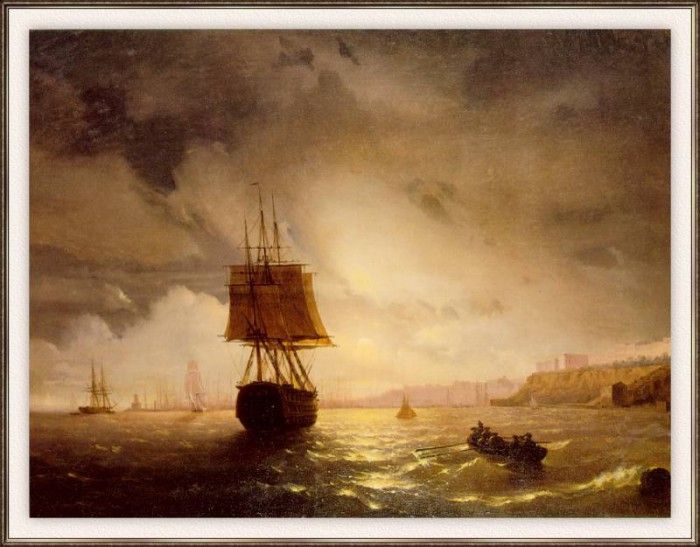 Aivazovsky The-Harbor-at-Odessa-on-the-Black-Sea-sj.   