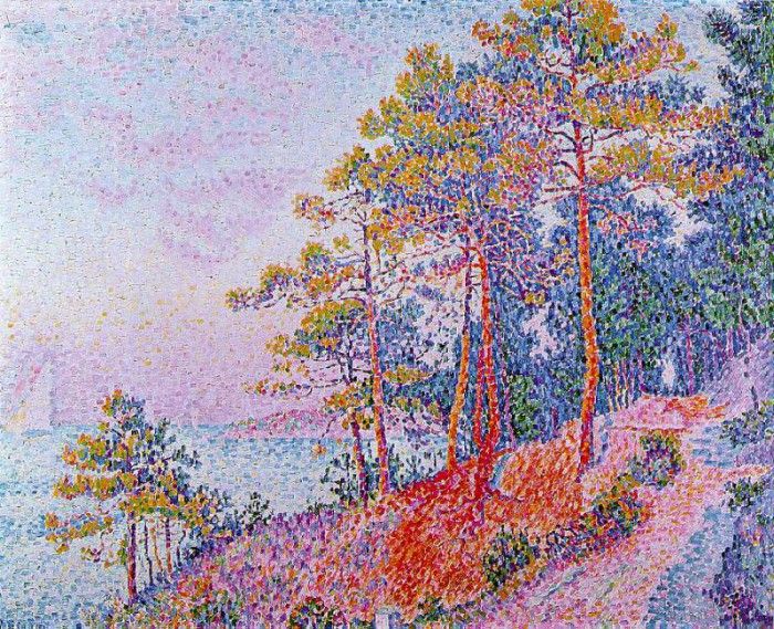 Signac Above Saint-Tropez, the Customs House Pathway, 1905,. , 