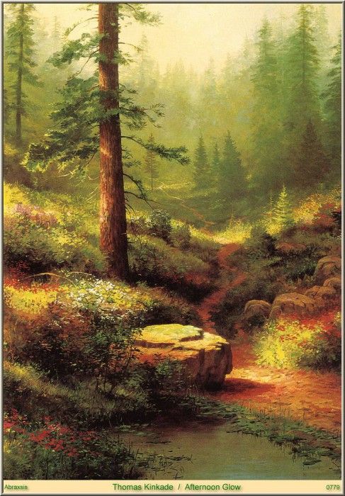 Thomas Kinkade - Afternoon Glow (Abraxsis).  