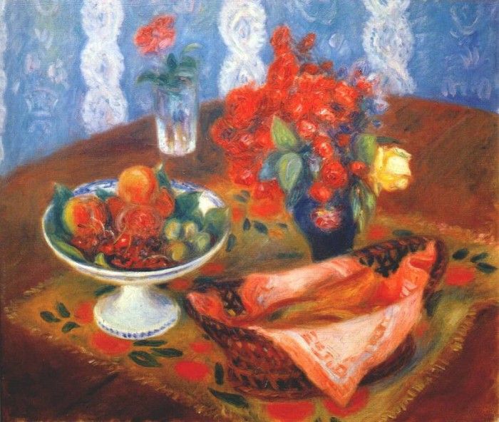 glackens still life with roses and fruit c1924. Glackens, 