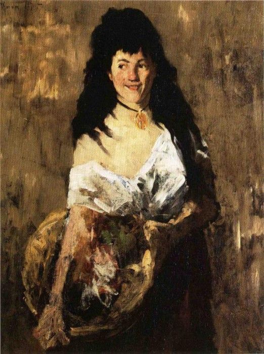 Chase William Merritt Woman with a Basket. ,  