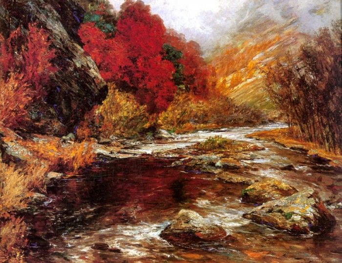 A River In An Autumnal Landscape. Wisinger-, 