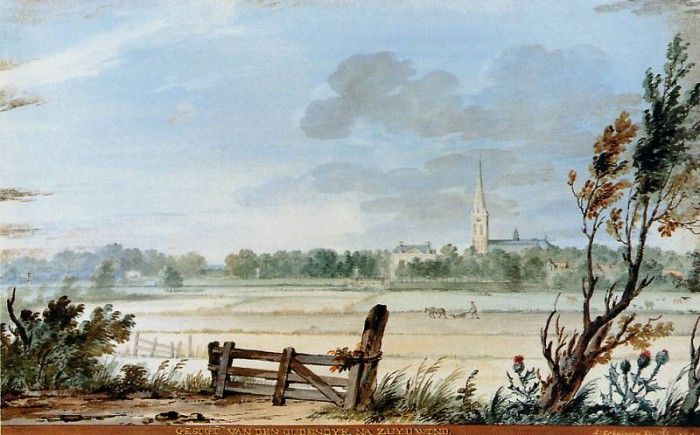 Schouman Aert View of Oudendyk at Zuydwind Sun. Schouman, 