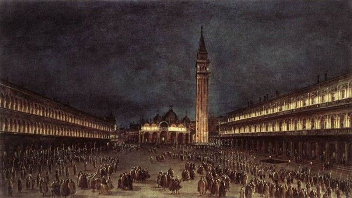 GUARDI Francesco Nighttime Procession in Piazza San Marco.  