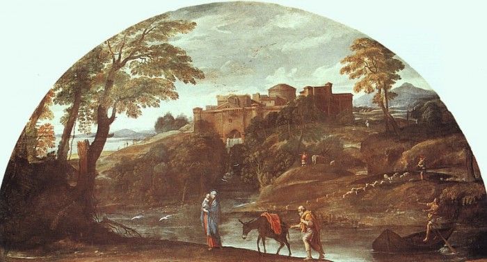 CARRACCI - THE FLIGHT INTO EGYPT, 1603. , 