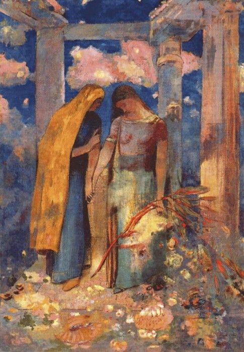 redon mystical conversation c1896.  
