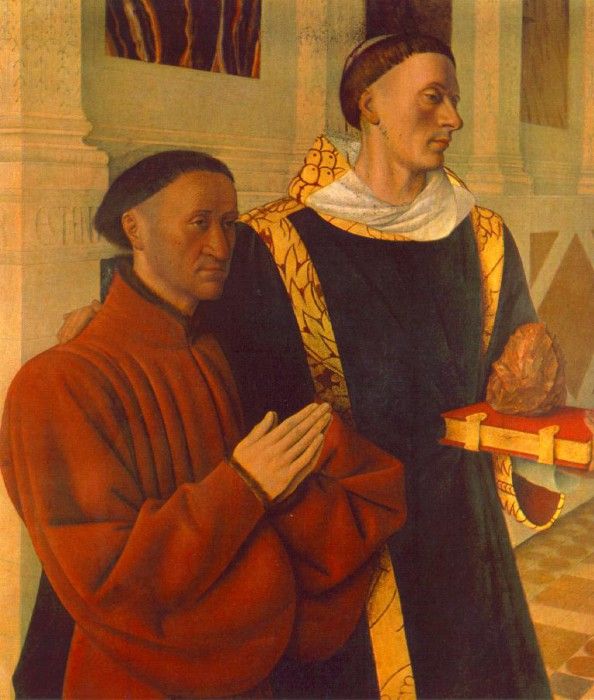 FOUQUET ETIENNE CHEVALIER AND HIS PATRON SAINT (STEFANUS), B. , 