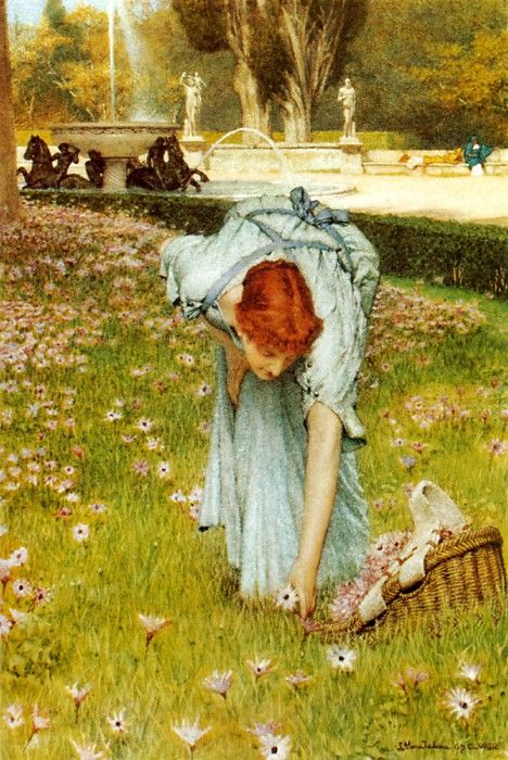 ger-Tadema-SpingInTheGardensOfTheVilllaBorghese. ,  